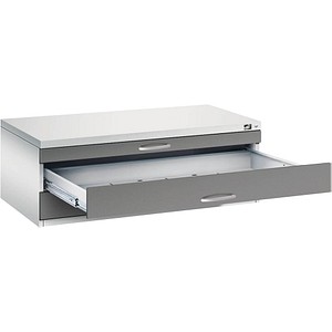 CP 7100 Planschrank lichtgrau, stahlgrau 3 Schubladen 110,0 x 76,5 x 42,0 cm, 1 St.