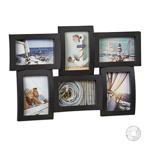 4052025955540 - Bilderrahmen für mehrere Fotos Collage für 6 Bilder Fotorahmen 3D-Optik zum Hängen 33 x 475 cm schwarz - Relaxdays 4052025955540 - Bilderrahmen für mehrere Fotos Collage für 6 Bilder Fotorahmen 3D-Optik zum Hängen 33 x 475 cm schwarz - Relaxdays