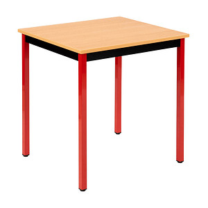 3700245510223 - Schreibtisch 76RHR 65-130cm (H) 70x60cm (BxT) rechteckig buche   rot 3700245510223 SODEMATUB