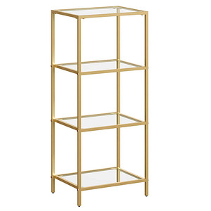 0194343108766 - Songmics - vasagle Badezimmerregal Küchenregal Standregal Flurregal Wohnzimmerregal Pflanzenregal mit 4 Ablagen aus Hartglas stabil einfacher 0194343108766 - Songmics - vasagle Badezimmerregal Küchenregal Standregal Flurregal Wohnzimmerregal Pflanzenregal mit 4 Ablagen aus Hartglas stabil einfacher