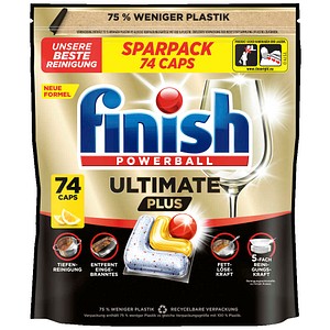 finish POWERBALL ULTIMATE PLUS CITRUS Spülmaschinentabs, 74 St.