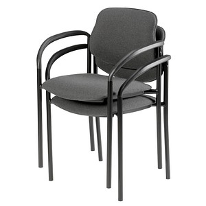 5901747045819 - Besucherstuhl Styl anthrazit   schwarz mit Armlehnen 4-Fuß-Gestell 5901747045819 2 Stück