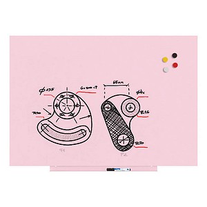 8427951490117 - Whiteboard Skincolor BASIC-Version - Stahlblech lackiert BxH 1150 x 750 mm rosa kaiserkraft