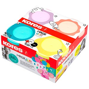 9023800342423 - Knete Magic Clay Pastel mehrfarbig 4 Farben je 400 g
