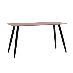 MÖBELPARTNER Piazza Schreibtisch mauve rechteckig, 4-Fuß-Gestell schwarz 138,0 x 60,0 cm