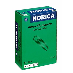 4007735022259 - Büroklammern 2225 32mm Metall verzinkt silber 4007735022259 2225 100 Stück