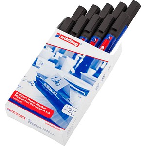 edding Brilliant-Paper-Marker 30 Permanentmarker schwarz 1,5 - 3,0 mm, 10 St.