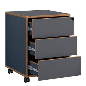 4051814444241 - Rollcontainer Beistellcontainer mit drei Schubladen Maße ca H 50 x B 39 x T 45 cm Bürocontainer abschließbar - Salia 4051814444241 - Rollcontainer Beistellcontainer mit drei Schubladen Maße ca H 50 x B 39 x T 45 cm Bürocontainer abschließbar - Salia