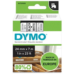 5411313537131 - DYMO D1-Etiketten schwarzer Druck auf weißem Untergrund 24 mm x 7 m selbstklebend für LabelManager-Etikettendrucker authentisches Produkt 5411313537131 - DYMO D1-Etiketten schwarzer Druck auf weißem Untergrund 24 mm x 7 m selbstklebend für LabelManager-Etikettendrucker authentisches Produkt