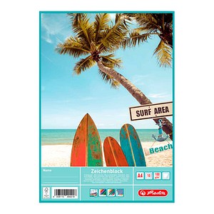 herlitz Zeichenblock DIN A4 100 g/qm, 20 Blatt, 1 Block