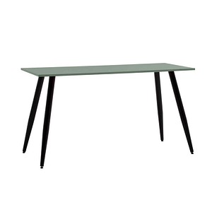 MÖBELPARTNER Piazza Schreibtisch pistazie rechteckig, 4-Fuß-Gestell schwarz 138,0 x 60,0 cm