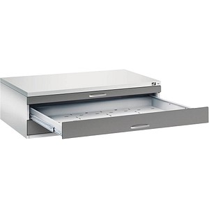 CP 7200 Planschrank lichtgrau, stahlgrau 3 Schubladen 135,0 x 96,0 x 42,0 cm, 1 St.