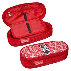 4008110285962 - herlitz Schlamper-Etui Cute Animals Zebra aus Polyester großes Hauptfach mit Reißverschluss Klappe - 1 Stück (50038428)