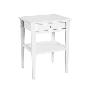 HAKU Möbel Beistelltisch Massivholz weiß 46,0 x 35,0 x 60,0 cm