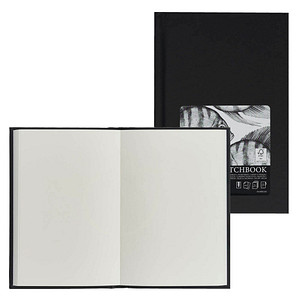 OXFORD Skizzenbuch Sketchbook DIN A6 blanko, schwarz Hardcover 96 Seiten
