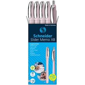 4004675187505 - AKTION Kugelschreiber Slider Memo pink Schreibfarbe blau + GRATIS Kugelschreiber Slider Rave XB pearl 400 4 Stück 4004675187505 - AKTION Kugelschreiber Slider Memo pink Schreibfarbe blau + GRATIS Kugelschreiber Slider Rave XB pearl 400 4 Stück