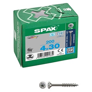 4003530091834 - Universalschrauben T20 Senkkopf Edelstahl A2 0197000400303 4 mm x 30 mm 200 St 4003530091834 - Universalschrauben T20 Senkkopf Edelstahl A2 0197000400303 4 mm x 30 mm 200 St