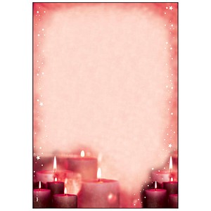 4004360822063 - Motiv-Weihnachtsbriefpapier Red Candlelight DP138 A4 90g  4004360822063 100 Blatt