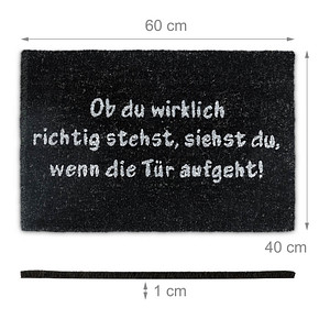 4052025190156 - Schmutzfangmatte 10019015_0 40x60cm rechteckig für Innenbereich 4052025190156 Relaxdays