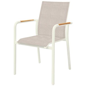 6096735354345 - BEST Gartenstuhl mit Armlehnen Paros sand Metall 1 St