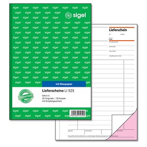 SIGEL Formularbuch LI525 Lieferschein mit Empfangsschein SIGEL Formularbuch LI525 Lieferschein mit Empfangsschein
