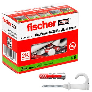 4048962459517 - EasyHook Round - DuoPower 6x30 2K Dübel mit Schrauben Ø 46 mm 3070 mm 4048962459517 25 Stück