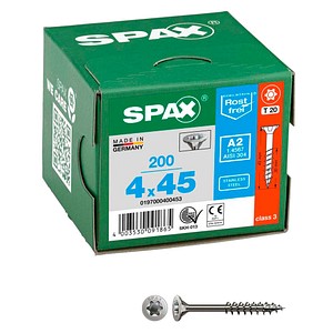4003530091865 - Universalschrauben T20 Senkkopf Edelstahl A2 0197000400453 4 mm x 45 mm 4003530091865 200 Stück 4003530091865 - Universalschrauben T20 Senkkopf Edelstahl A2 0197000400453 4 mm x 45 mm 4003530091865 200 Stück