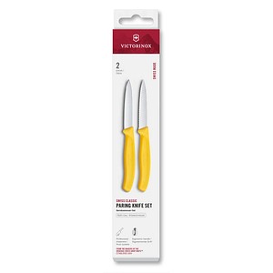 7613329191255 - 2 VICTORINOX Küchenmesser Swiss Classic silber gelb Klinge 80 cm 7613329191255 - 2 VICTORINOX Küchenmesser Swiss Classic silber gelb Klinge 80 cm