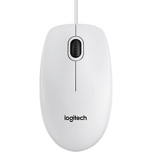 Logitech B100 Maus kabelgebunden weiß