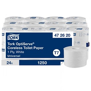 TORK Toilettenpapier OptiServe® T7 Universal 1-lagig Recyclingpapier, 24 Rollen