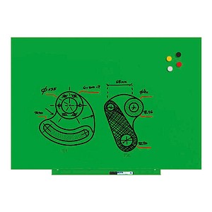 8427951601810 - Whiteboard Skincolor BASIC-Version - Stahlblech lackiert BxH 1150 x 750 mm grün kaiserkraft