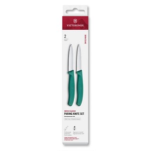 7613329191217 - 2 VICTORINOX Küchenmesser  Swiss Classic silber grün Klinge 80 cm