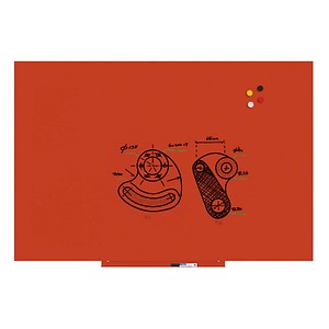 8427951021038 - Whiteboard Skincolor BASIC-Version - Stahlblech lackiert BxH 1500 x 1000 mm orange kaiserkraft
