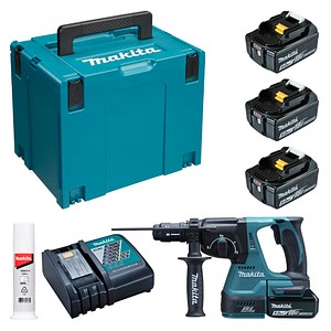 0197050012227 - makita DHR243RT3J  Akku-Kombihammer-Set 180 V mit 3 Akkus