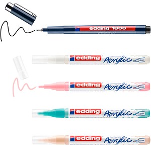 4057305063205 - edding Manga Acrylstifte-Set farbsortiert 10 - 20 mm 1 Set
