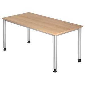 4032062164983 - Schreibtisch VHS16 E S manuell höhenverstellbar 685-81cm (H) 160cmx80cm (BxT) rechteckig eiche Silber 4032062164983 Hamme 4032062164983 - Schreibtisch VHS16 E S manuell höhenverstellbar 685-81cm (H) 160cmx80cm (BxT) rechteckig eiche Silber 4032062164983 Hamme