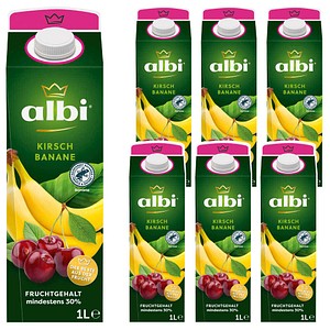 4003240944109 - albi Kirsch-Bananen-Nektar 1 Liter 6er Pack