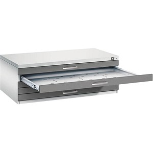 4067521472453 - Planschrank aus Stahl für Formate bis DIN A1 5 Schubladen lichtgrau lichtgrau 4067521472453 - Planschrank aus Stahl für Formate bis DIN A1 5 Schubladen lichtgrau lichtgrau