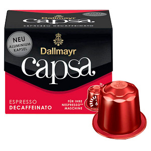 Dallmayr Capsa Espresso Decaffeinato Kaffeekapseln Arabicabohnen kräftig 10 Portionen