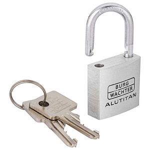 BURG WÄCHTER Vorhängeschloss ALUTITAN 770 20 silber, 1 St.