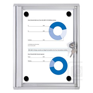 8595578361049 - Schaukasten XS 1 x A4 Metallrückwand weiß grau magnetisch 8595578361049 Showdown Displays 8595578361049 - Schaukasten XS 1 x A4 Metallrückwand weiß grau magnetisch 8595578361049 Showdown Displays