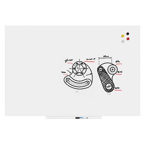 rocada Whiteboard Skinwhiteboard 150,0 x 100,0 cm weiß Stahl