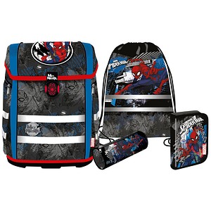 4017245965915 - Schulranzen-Set PERFECTO MARVEL SPIDER MAN Kunstfaser schwarz 4017245965915 - Schulranzen-Set PERFECTO MARVEL SPIDER MAN Kunstfaser schwarz