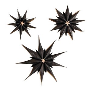 4006166936777 - Faltblätter 3D Papiersterne Magic Stars schwarz braun