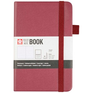 Sakura Notizbuch ca. DIN A7 liniert, maulbeere Hardcover 160 Seiten, 1 St.
