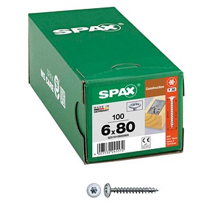 4003530245572 - Hiforce 6 x 80 mm 100 Stück Vollgewinde Tellerkopf t-star plus T30 4CUT wirox - 0251010600805 - Spax 4003530245572 - Hiforce 6 x 80 mm 100 Stück Vollgewinde Tellerkopf t-star plus T30 4CUT wirox - 0251010600805 - Spax