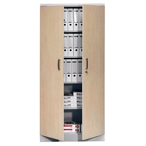 4260090172162 - Aktenschrank 100112 Holz Stahl abschließbar 5 OH 92 x 195 x 42 cm ahorn lichtgrau 4260090172162 Gürkan