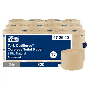TORK Toilettenpapier OptiServe® T7 Advanced 2-lagig Recyclingpapier, 24 Rollen