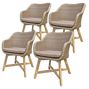 4041908133762 - 4 Gartenstühle Oakland braun 4041908133762 4 Stück