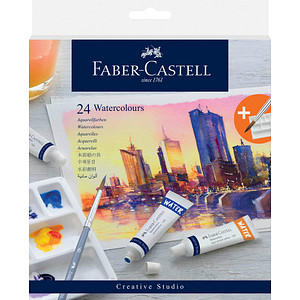 8901180696248 - 24 FABER-CASTELL Aquarellfarben farbsortiert 24 x 90 ml 8901180696248 FABER-CASTELL 216 Milliliter